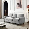 NicBex 82.68 Inch Linen Storage 3-Seat Upholstered Sofa for Living Room,Small Space,Office,Apartment - 2 of 4