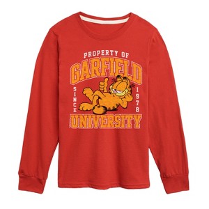 Boys' - Garfield - Varsity Long Sleeve Graphic T-Shirt - 1 of 4