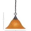 Toltec Lighting Any 1 - Light Pendant in  Dark Granite with 14" Tiger Shade - 2 of 2