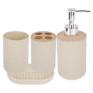 Unique Bargains Durable Round Bathroom Kit 1 Set - 1 of 4