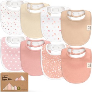 KeaBabies 8pk Organic Baby Bibs for Boy, Baby Drool Bib for Baby Boys and Girls, Newborn Teething Bibs - 1 of 4