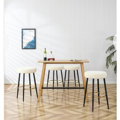 PAGED 24"Counter and Bar Stools with Faux Leather Upholstery,Set of 2, Counter Stools,Chic Barstools for Kitchen and Dining Room