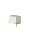 Sapphtopaz Modern Nightstand with 2 Drawers Elegant Bedside Table with Rounded Knobs & Steel Legs Night Stand for Bedroom, Living Room - 3 of 4
