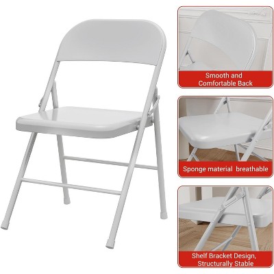 homfan  Meta lFolding Chairs Portable Kitchen Chair Foldable ，350lb Weight