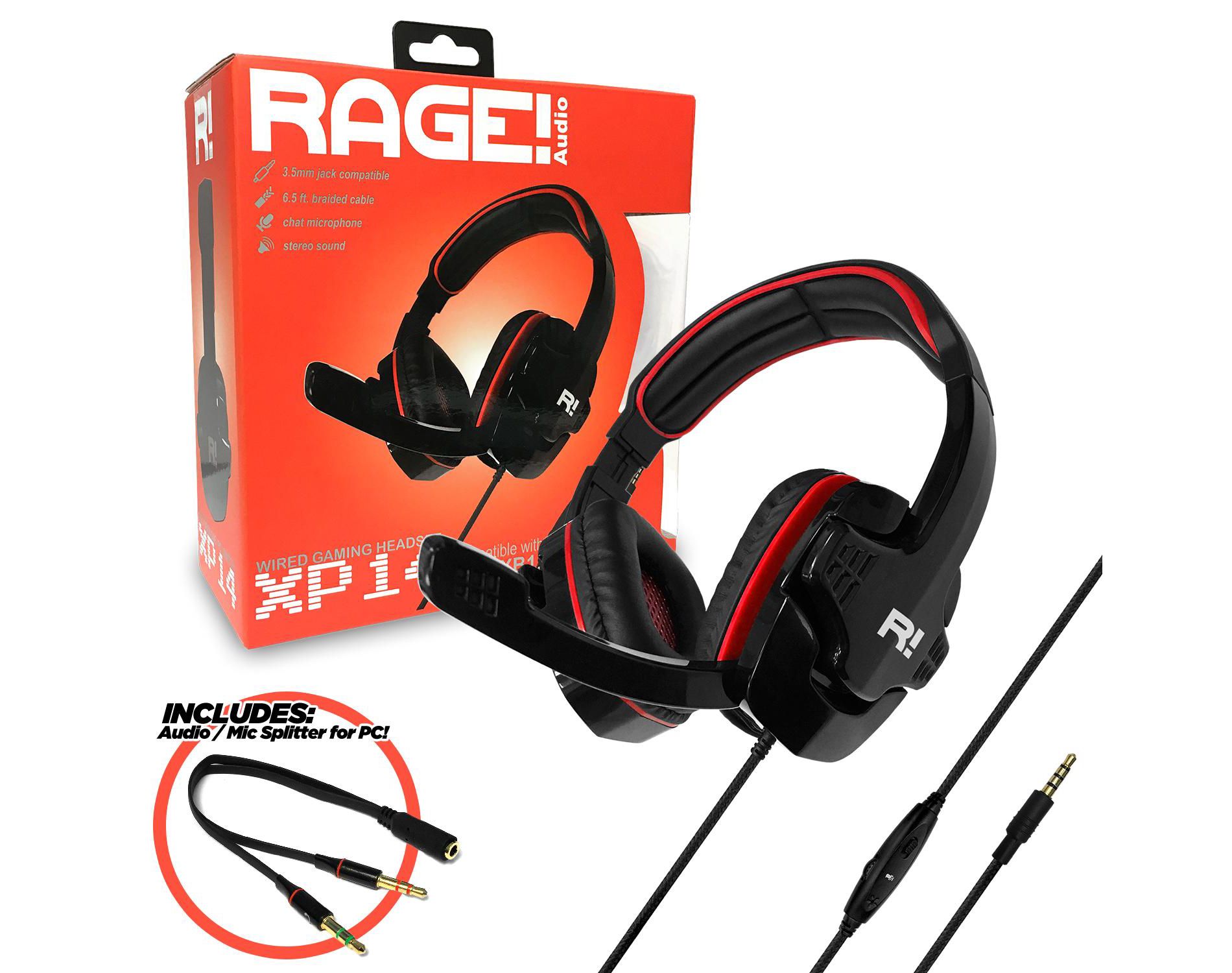 RAGE! XP14 Headset compatible with PS5, Xbox series, Nintendo Switch, Playstation 4, Xbox one, and PC