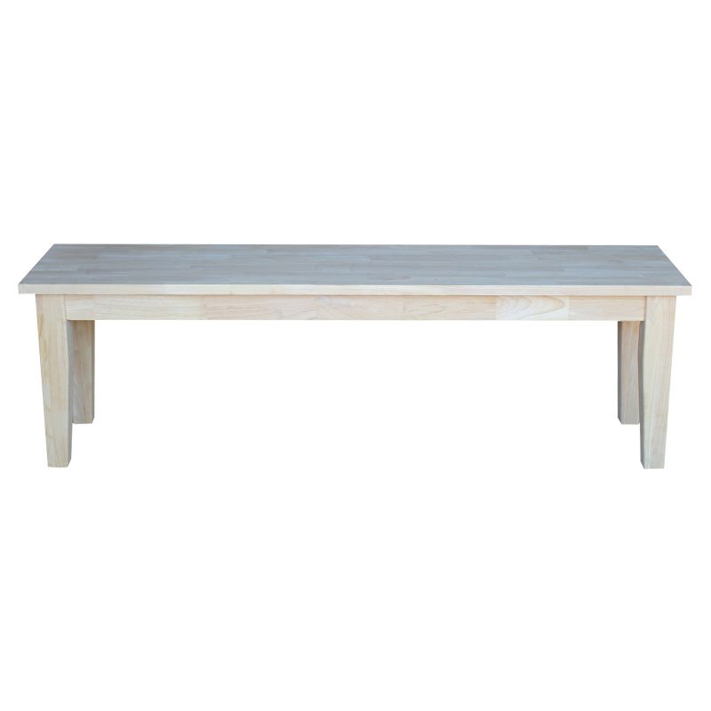 60" Shaker Style Bench Unfinished - International Concepts, 3 of 7