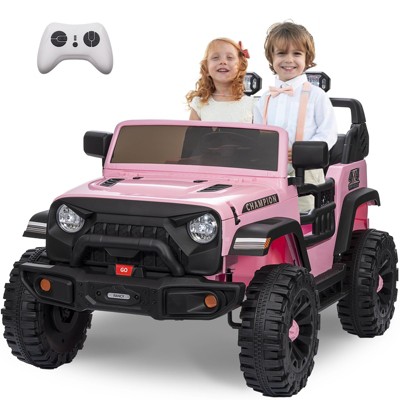 White 2-Seater Kids Ride on Car - 24v Electric Vehicle with 2.4g Parent Remote, 4 & 2x200w Motors | 20" Wide Adjustable Seat, LED Lights, Bluetooth |