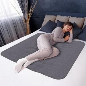 Inspire Underpads | Stain Hiding Gray - Reusable Incontinence Bed Pads Waterproof Mattress Pad (34 X 52 - 1 Pack) - 1 of 4