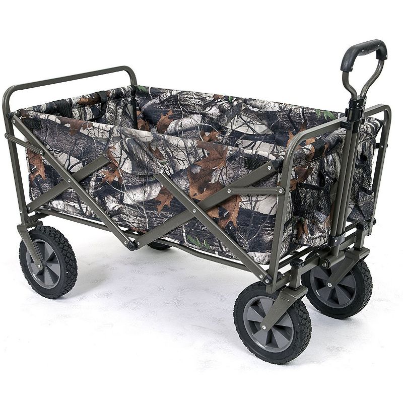 Mac Sports Folding Outdoor Garden Utility Wagon Cart, Camouflage (2 Pack), 3 of 7