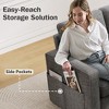 Vipbear 2 in 1 Pull Out Couch with Reversible Storage Chaise Gray 81" Sectional Sleeper Sofa Bed L-Shaped Couch with Side Pockets,Tool-Free Assembly - 4 of 4