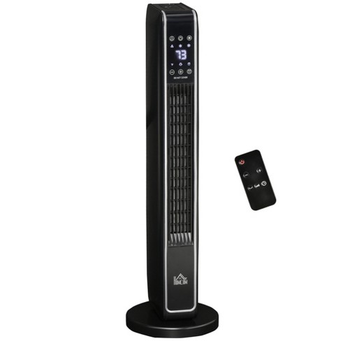 Homcom Ceramic Tower Heater, Oscillating Space Heater With Remote Control,  Timer, Tip-over u0026 Overheat Protect, 750w/1500w, Black : Target