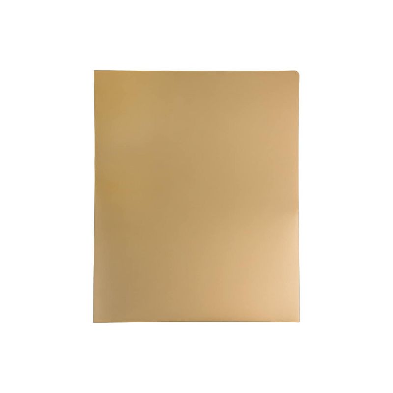 JAM Paper Heavy Duty 2-Pocket Folders Gold 6/Pack (383HHGOA) 383HGOA, 4 of 6