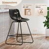 Arceso Swivel Bar stools Set, 25in Faux Leather Counter Height Bar stools, Mid Century Modern Bar Stools with Metal Legs & Footrest, for Kitchen - 4 of 4