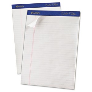 Ampad Gold Fibre Pads 8 1/2 x 11 3/4 White 50 Sheets Dozen 20070 - 1 of 2