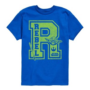 Boys' - Star Wars - Yoda and friends Collegiate Rebel Short Sleeve Graphic T-Shirt - 1 of 4