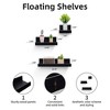 ChicFurnit Wall Shelf Set Floating Wood Shelves Invisible Brackets Hanging Shelf for Books Storage for Indoor Living Room, Black, 15.75"*3.94"*1.97" - 2 of 4