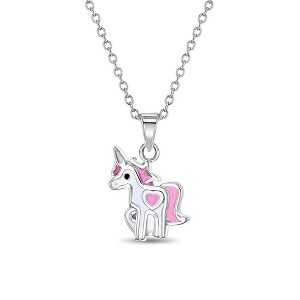 Girls' Unicorn Love Sterling Silver Necklace - In Season Jewelry - 1 of 4