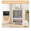 Beige - Stackable Storage Bins With Lid, Closet Organizer And Storage Drawer, Collapsible Storage Box With Wheels, Plastic Lidded Closet Organizers - 4 of 4