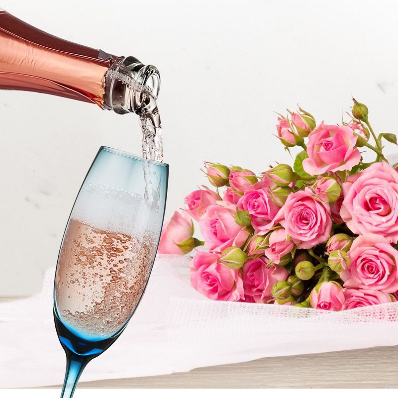 Berkware Elegant Sparkling Colored Champagne Flutes - 7.3oz, 5 of 13