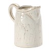 Storied Home 28 oz. Stoneware Pitcher, Reactive Glaze, White (Each One Will Vary) - 4 of 4