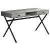 Monarch Specialties Computer Desk Home Office Laptop Storage Drawers 48InchL Work Metal Laminate Grey Black Contemporary Modern - image 2 of 4