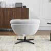 NicBex Swivel Chair Accent Chair with Removable Cushion Comfy Chair Living Room Chair for Reading Room, Bedroom, Office - 3 of 4