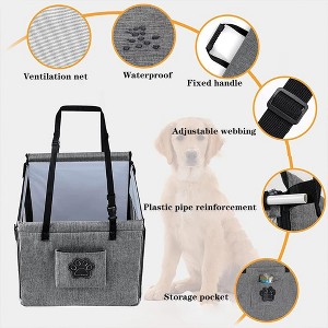 Coucheta Dog Car Seat - Portable, Foldable & Waterproof Pet Travel Bag, Removable Backseat Hammock with Breathable Mesh for Cars, SUVs - 1 of 4