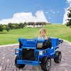 12V Kids Ride On Dump Truck, 4WD Electric Construction Vehicle w/Remote, Electric Dump Bed, Shovel, Music & Lights - 2 of 4