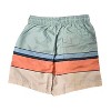 Heat Swimwear Toddler Boys Tie Front Swim Trunk Board Shorts, Aqua Stripes - 2 of 2
