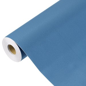 Unique Bargains Wallpaper, Peel and Stick Wallpaper Contact Paper Solid Color Vinyl Self-Adhesive Wall Paper Decorative Dark Blue 590" x 15.7" - 1 of 4