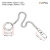 Unique Bargains Wallet Jeans Belt Handbag Nickel Plated Metal Chains with Keyring Clasps - 2 of 4