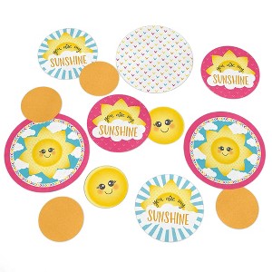 Big Dot of Happiness You Are My Sunshine - Baby Shower or Birthday Party Giant Circle Confetti - Party Decorations - Large Confetti 27 Count - 1 of 4