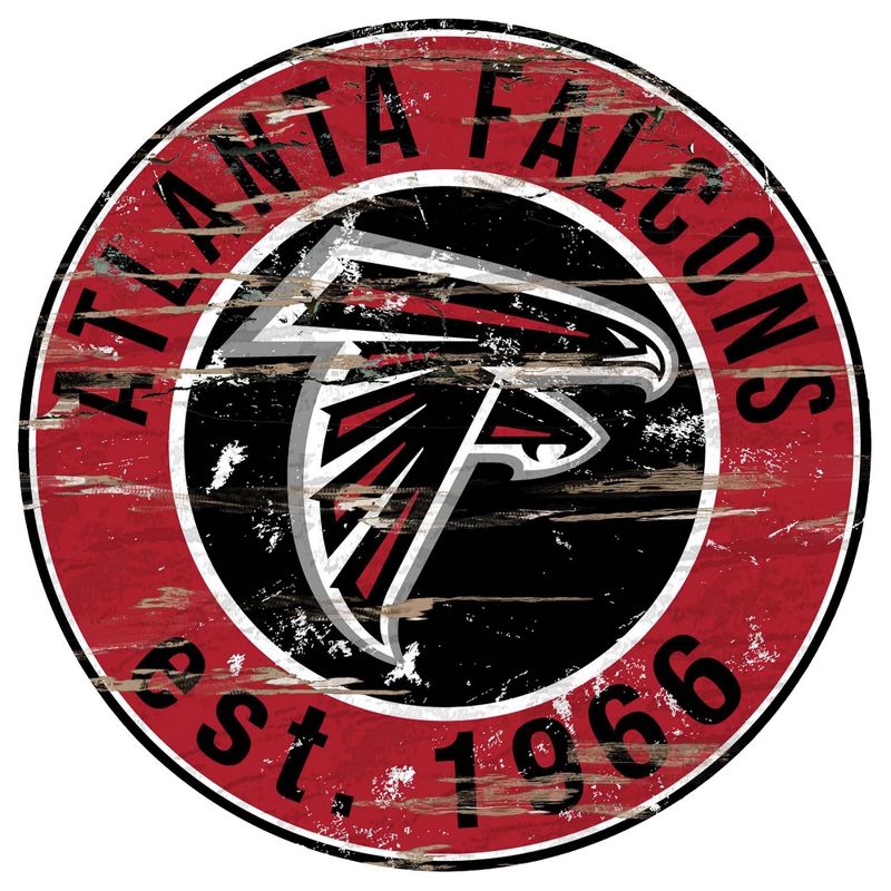 NFL Atlanta Falcons Established 12&#34; Circular Sign, 1 of 4