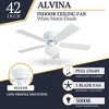 Prominence Home Alvina Traditional 42” Flush Mount Ceiling Fan with Light, White - 3 of 4