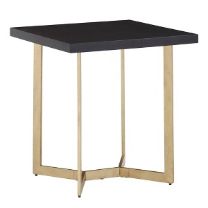 Karianne Black and Gold Metal Base End Table Black/Gold - Inspire Q - 1 of 4