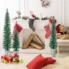 Resenkos 3 PCS Potted Artificial Christmas Tree Christmas Decoration Green - 2 of 4