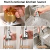 Coucheta Undermount/Drop-In Single Bowl Kitchen Sink,304 Stainless Steel & Brushed Copper High-Arc Faucet Combo - 3 of 4