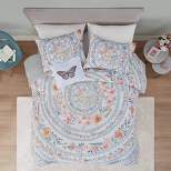 4pc Full/Queen Lucia Boho Comforter Set Blush/Green - Intelligent Design