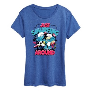 Women's - Smurfs - Just Smurfing Around Short Sleeve Graphic T-Shirt - 1 of 4
