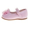 Josmo Baby Girls' Mary Jane Flats with Flower Detail: Non-Slip Soft Sole Newborn Infant Toddler First Walker Crib Dress Shoes - 3 of 4
