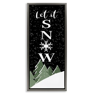 Stupell Industries Let It Snow Winter Scene, 15" x 31" - 1 of 4