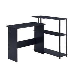 INFURNIC Desks Rectangular Writing Desk with Side Shelf and 3-Tier Storage for a Tidy Workspace, Quick Assembly, Black, 39"*32"*34" - 1 of 4