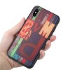 Reiko iPhone X/iPhone XS Embossed Wood Pattern Design TPU Case with Multi-Letter - 3 of 4