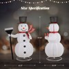 Karl Home 5FT Lighted Snowman with Groom and 200 LED Warm White Lights Christmas  Decorations - 2 of 4