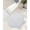 Marilyn Collection Seashell Shape Bath Rug – 100% Cotton, Ultra Plush 2200 GSM, Machine Washable Reversible Bathroom Mat – 25" x 28" Shell - 2 of 4