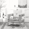 NicBex Polyester Accent Chair,Upholstered Living Room Chairs with Cut-Out Arms and Mid-Height Backrest,Modern Armchair,Accent Chairs for Living Room - 3 of 4
