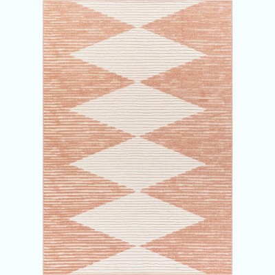 Mark & Day Platanistasa 5'3"x7'3" Rectangle Woven Indoor and Outdoor Area Rugs Coral