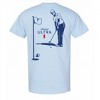Mens Michelob Ultra Golfing Blue Colorway Front and Back Print T-Shirt - 3 of 4