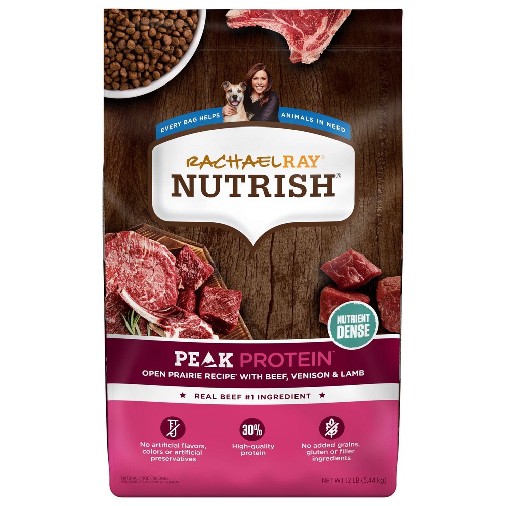 Photos - Dog Food Rachael Ray Nutrish PEAK Protein Open Prairie Recipe with Beef, Venison & 