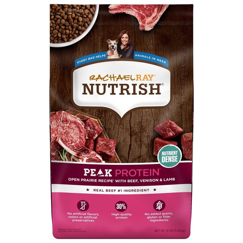 Rachael Ray Nutrish Peak Grain Free Open Range Recipe with Beef, Venison & Lamb Dry Dog Food, 1 of 9